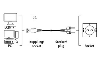 Кабель Hama 00044219 IEC