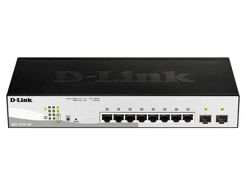 Коммутатор D-Link DGS-1210-10P/F настраиваемый