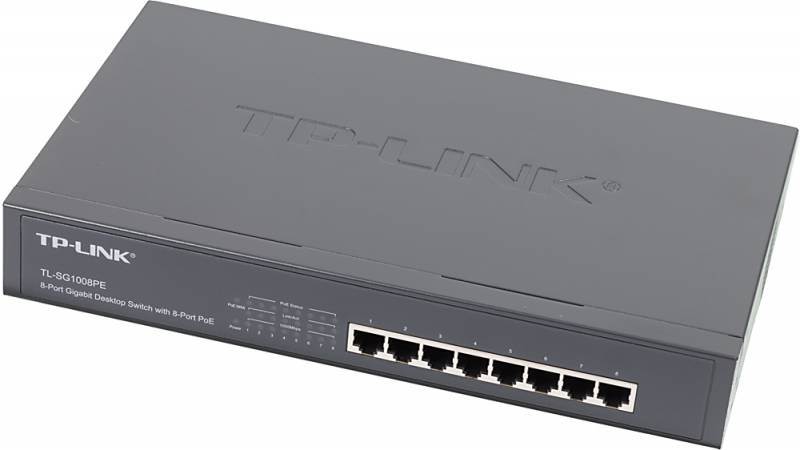 Коммутатор TP-Link TL-SG1008PE настольный/19U