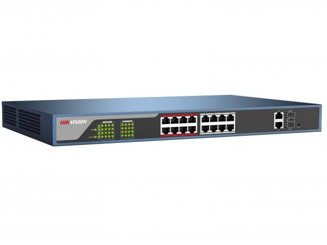 Коммутатор Hikvision DS-3E0318P-E 16xPOE