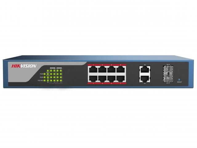 Коммутатор Hikvision DS-3E1310P-E 8xPOE