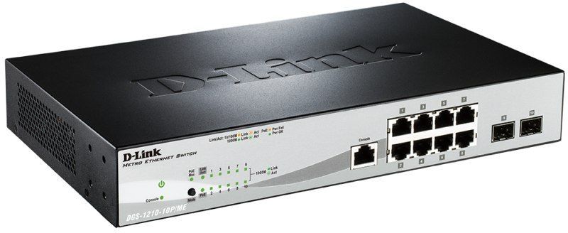 Коммутатор D-Link DGS-1210-10P/ME 8G