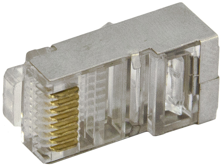 Коннектор RJ-45 Silver (упак.:20шт)