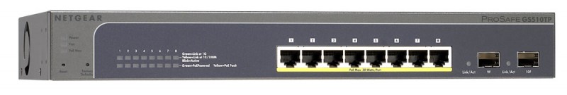 Коммутатор NetGear ProSafe GS510TP-100EUS