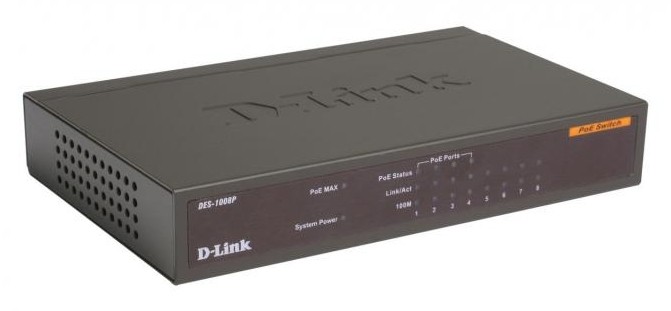 Коммутатор D-Link DES-1008P/C1A неуправляемый
