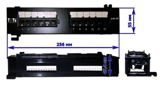 Патч-панель Lanmaster TWT-PP12UTP-H 10"