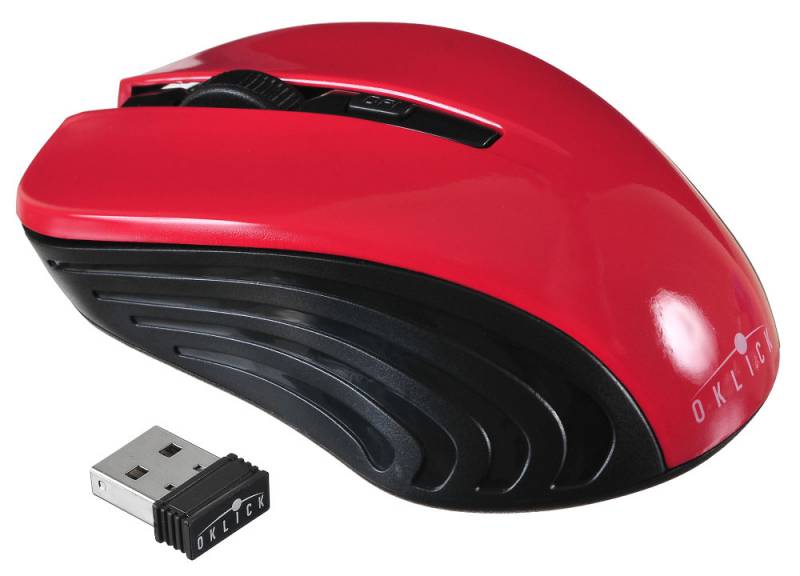 Мышь Oklick 545MW черный/красный
