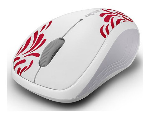 Мышь Rapoo 3100p белый/красный/серый