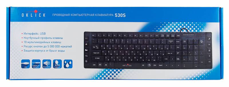 Клавиатура Oklick 530S черный